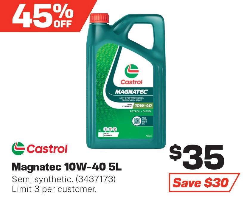 Castrol Magnatec 10W-40 Engine Oil 5L - 3437173