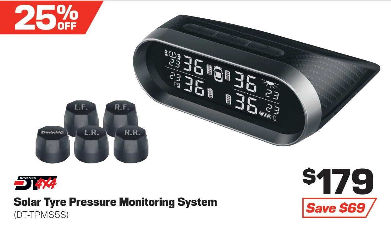 Drivetech 4x4 Tyre Pressure Monitoring System - Solar