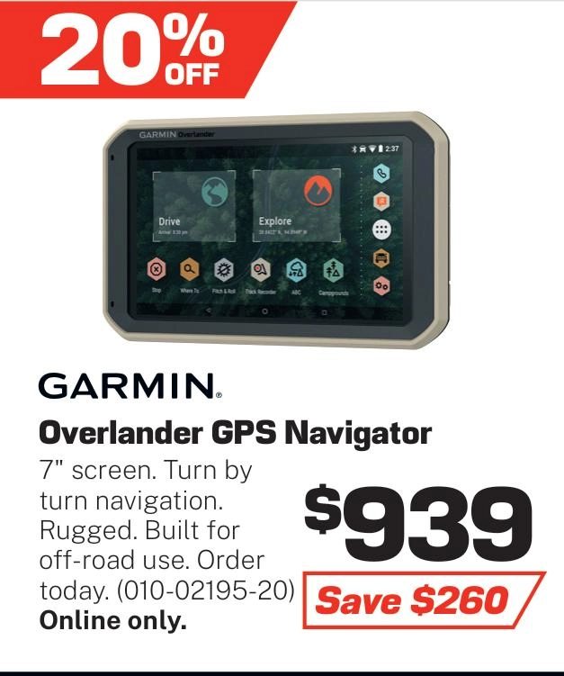 Garmin Overlander Multi-Purpose Off-Grid GPS - 010-02195-20