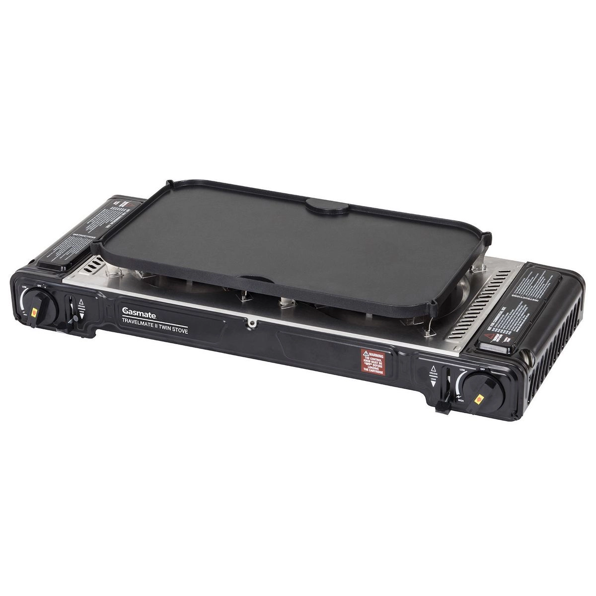 GasmateTravelmate II Portable Twin Stove with Hotplate - CS6035