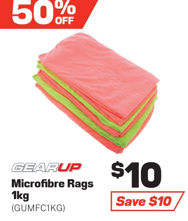 Gear Up Microfibre Rags 1kg - GUMFC1KG