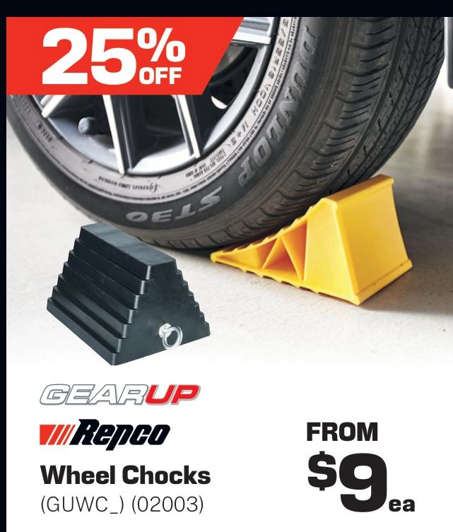 Gear Up, Repco Wheel Chocks