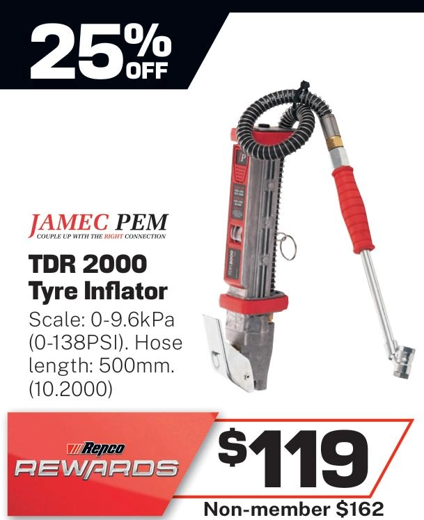 Jamec Pem Tyre Inflator TDR2000 - 10.2000