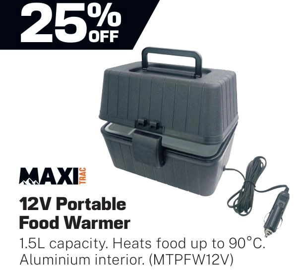 MaxiTrac 12V Portable Food Warmer