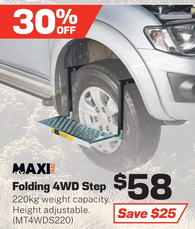 MaxiTrac Folding 4WD Wheel Step 220kg - MT4WDS220