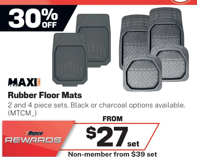 MaxiTrac Rubber Floor Mats