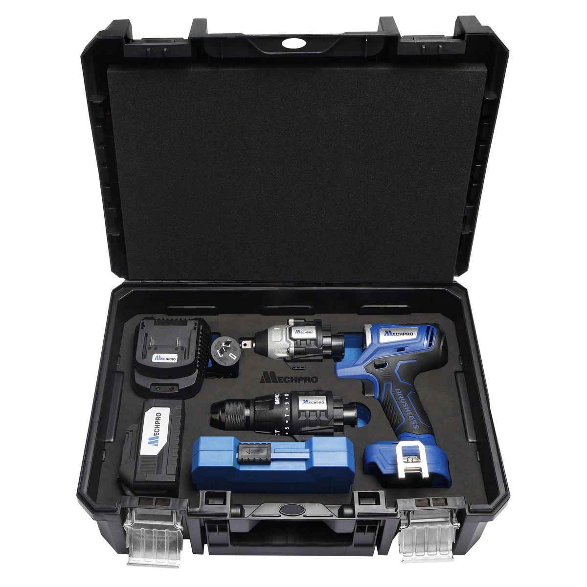 Mechpro 18V 34Pc Power Tool Starter Kit with Heavy Duty Case - MPBPT01