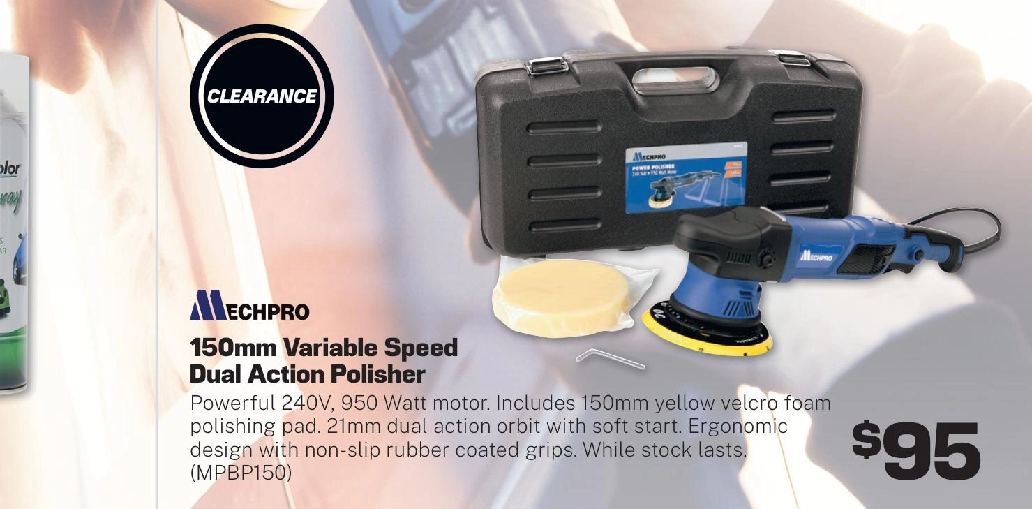 Mechpro Dual Action Car Polisher 150mm (6in) - MPBP150