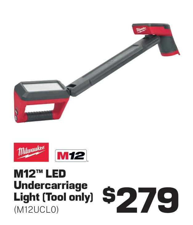 Milwaukee M12 LED Undercarriage Light (Tool only) - M12UCL0