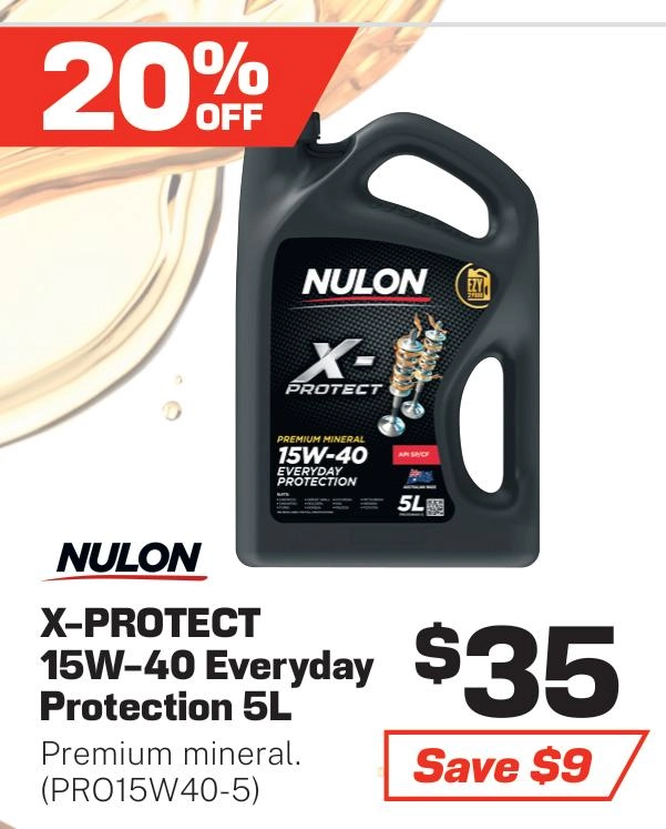 Nulon X-PROtect 15W-40 Engine Oil Mineral Everyday Protection 5L - PRO15W40-5