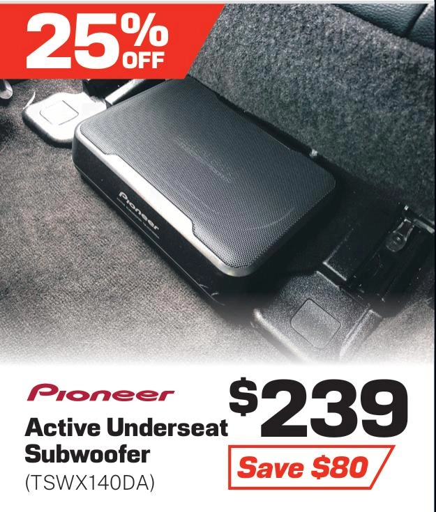 Pioneer 170W Active Underseat Subwoofer - TSWX140DA