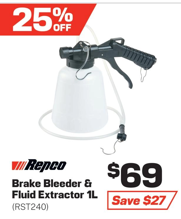 Repco Brake Bleeder & Fluid Extractor - RST240