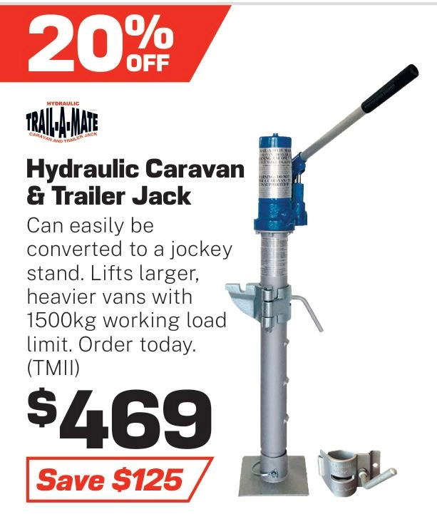 Trail-A-Mate Hydraulic Caravan & Trailer Jack MkII - TMII