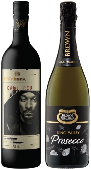 19 Crimes Snoop Cali or Brown Brothers Prosecco 750mL Varieties