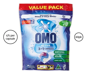 Omo Active Laundry Capsules 60pk