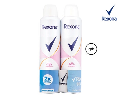 Rexona Antiperspirant Aerosol Deodorant 2 x 145g