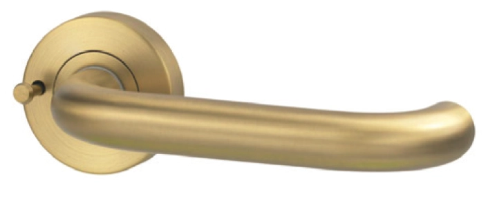 Lockwood Vivid Designer Lever 2 Privacy Set - Satin brass