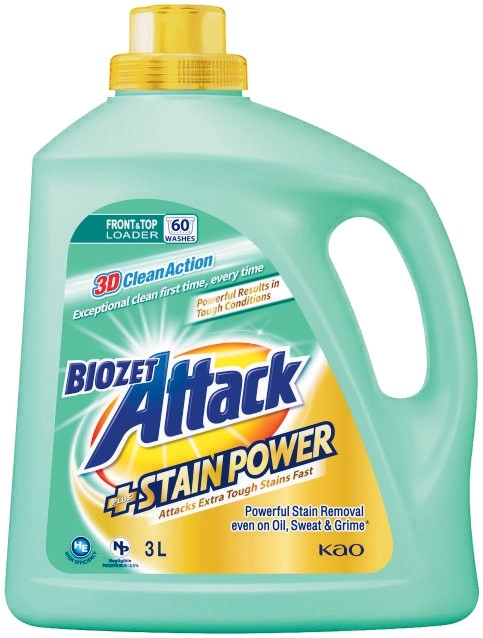 Biozet Attack Plus Laundry Liquid 3 Litre