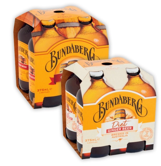 Bundaberg Brewed Soft Drinks 4x375mL