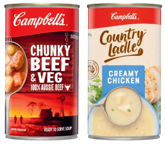 Campbell's Country Ladle or Chunky Soup 495g-505g