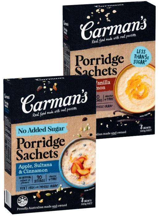 Carman's Porridge Sachets 200g-320g