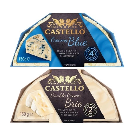 Castello Double Cream Brie or Creamy Blue Cheese 150g