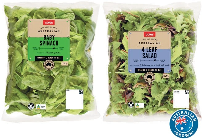 Coles Australian Leaf Blend Salads 120g-300g