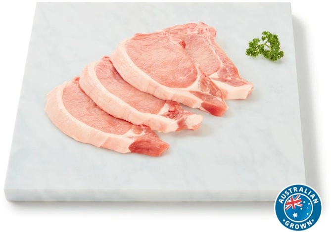 Coles Australian Pork Loin Chops Large Tray