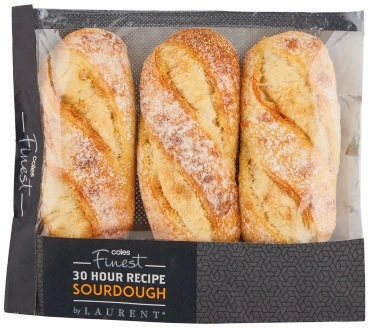 Coles Finest By Laurent White Sourdough Rolls 3 Pack