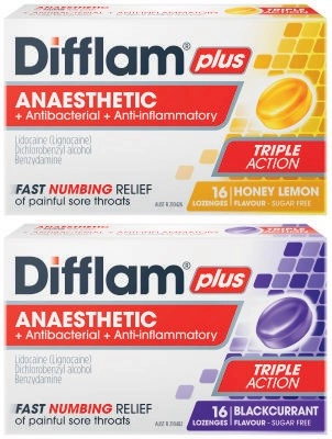 Difflam Plus Anaesthetic Lozenges 16 Pack*