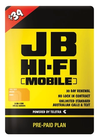 JB Hi-Fi Mobile $39 SIM Kit