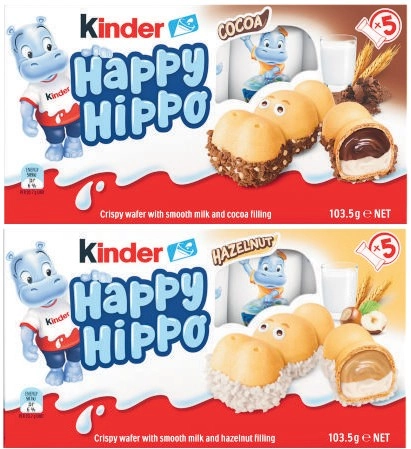 Kinder Happy Hippo Multipack Biscuit Bars 103.5g