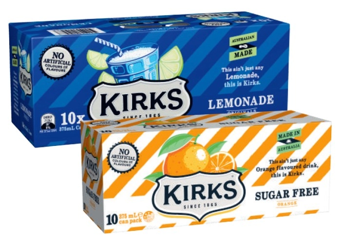 Kirks Soft Drink 10x375mL