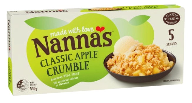 Nanna's Crumble 550g or Apple Pies 450g-600g