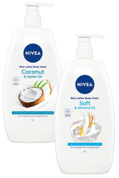 Nivea Shower Cream or Gel 1 Litre