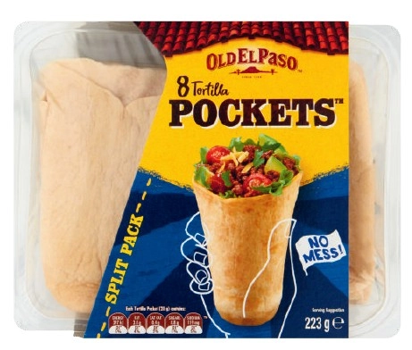 Old El Paso Tortilla Pockets 8 Pack 223g