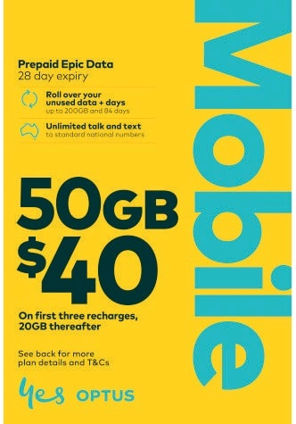 Optus $40 Prepaid SIM Starter Kit