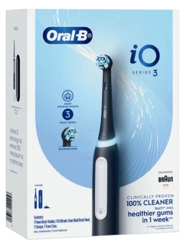 Oral B iO 3 Matte Black Ultimate Power Brush 1 Pack