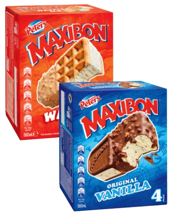 Peters Maxibon 4 Pack 560mL