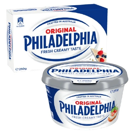 Philadelphia Cream Cheese Block or Tub 250g