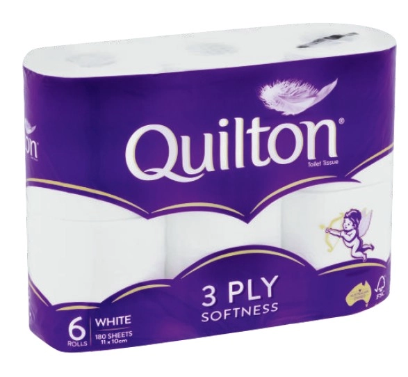 Quilton Toilet Tissue 3 Ply 6 Pack