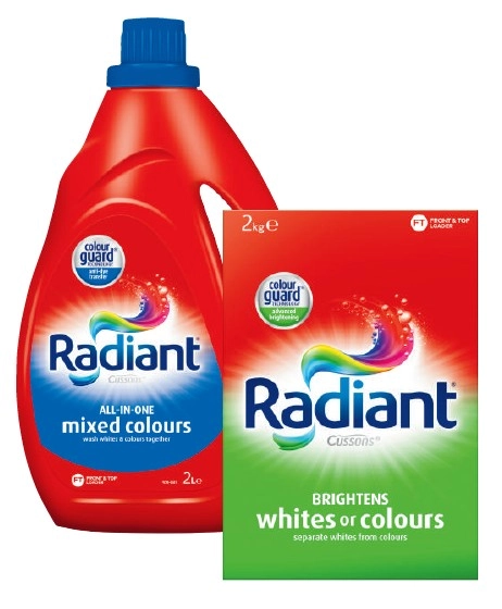 Radiant Laundry Liquid 2 Litre or Powder 2kg