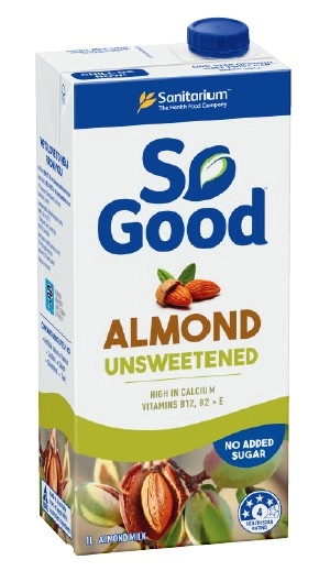 So Good Unsweetened Almond Milk 1 Litre