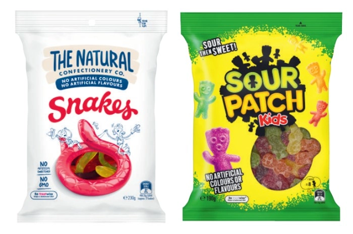 The Natural Confectionary Co. 180g-230g, Sour Patch 190g or Pascall Jubes 300g