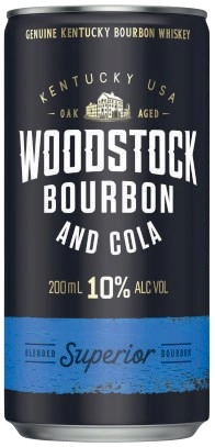 Woodstock Bourbon & Cola 10% Cans 10x200mL