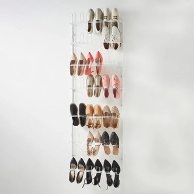 21 Pair Shoe Rack - White | Howards Storage World