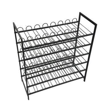 48 Bottle Stackable Wine Rack - Black | Howards Storage World