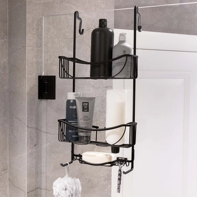 Better Living Venus Over the Screen Shower Caddy - Black | Howards Storage World