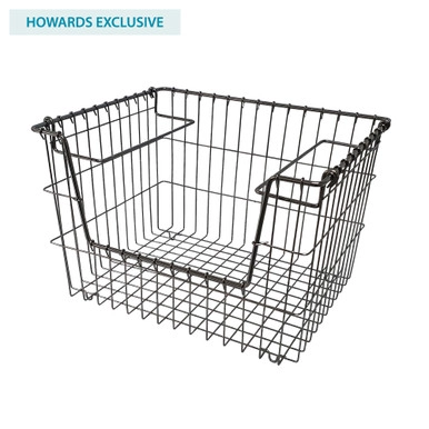 Black Onyx Stackable Basket | Howards Storage World