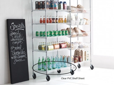 Easy-build Clear PVC Shelf Sheet 120x46cm | Howards Storage World